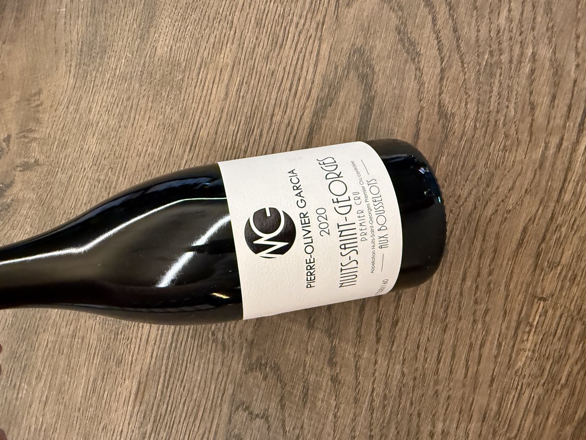 MORON GARCIA NUITS SAINT GEORGES 1ER CRU AUX BOUSELOTS 2020